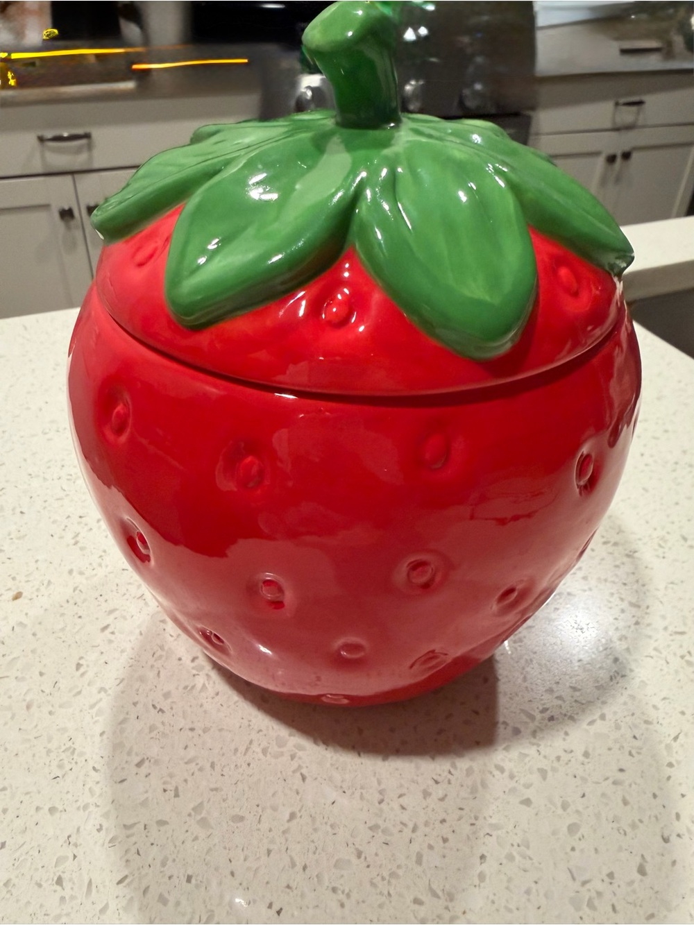 Strawberry Ceramic cookie Jar/Canister